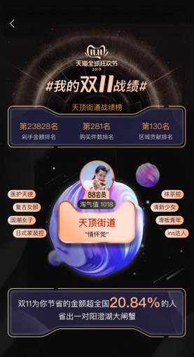 我的双十一战绩在哪看